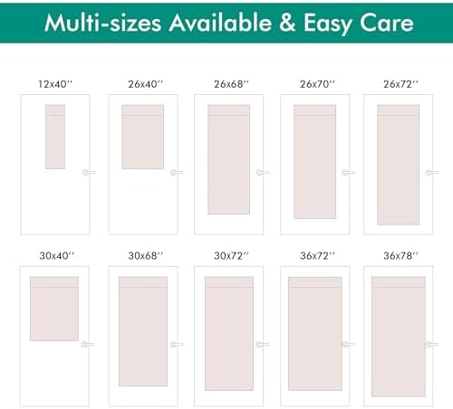 NICETOWN Cream White Linen Door Curtains 68 inch Long, W30 x L68 Room Darkening for Front Door Window, Thermal Insulated Tie Up Shades with Sticky Strip, 1 Panel - Image 7