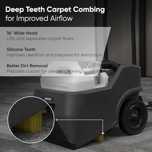Dapper 3-in-1 Carpet Restoration Machine with Deep Combing, High-Power Extraction and 160°F Heated Drying — Ideal for Hotels, Offices, Schools & Commercial Carpet Care - Image 4