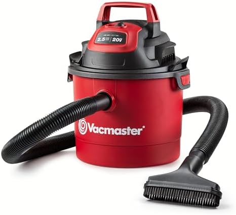 Vacmaster DVOM202P 1101 2.5-Gal 20V Cordless Portable Wet/Dry Vac Red by Unknown