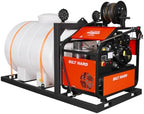 BILT HARD 4000 PSI 4 GPM Hot Water Pressure Washer with B&S Vanguard E-Start Engine and AR Pump, 264 Gal Water Tank, Skid Mounted Gas Powered Washer with Hose Reel, 49-State Compliant by BILTHARD