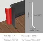 HARFINGTON 60ft x 5" Baseboard Trim Peel and Stick Wall Flexible Molding Trims, Self Adhesive PVC Cove Base Baseboards for Walls Corner, Black - Image 2