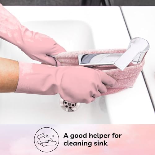 CALBEAU Pink Toilet Brush and Holder Set, 14 PCS Bathroom Cleaning Kit - Image 7
