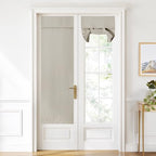 NICETOWN Light Flaxen Blackout French Door Curtain for Glass Privacy by NICETOWN