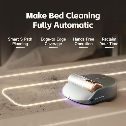CREATULIZE X1 Robot Bed Vacuum, Automatic Mattress Vacuum Cleaner with Intelligent Path Planning, UV-C Light, HEPA Filter, One-Click 100% Dust & Pet Hair Removal for Bed, Mattress, Sofa, Carpet - Image 2