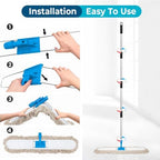 ARTIPOLY 41” Commercial Dust Mop for Floor Cleaning, Industrial Dry Mop with Heavy Duty Long Handle, Large Cotton Reusable mop Head, for Cleaning Office Garage Hardwood Warehouse Factory Mall - Image 7