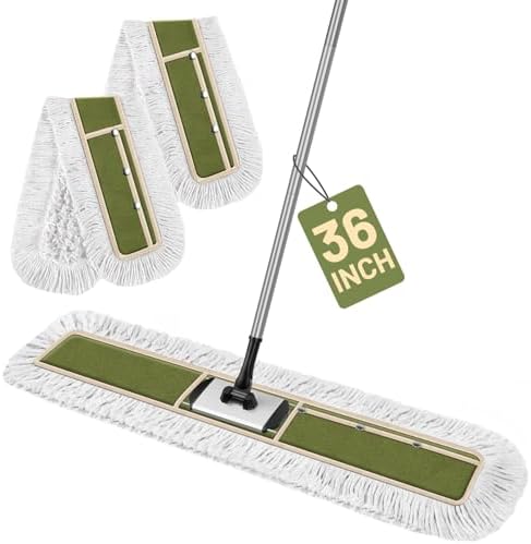 36" Commercial Dust Mop for Janitor: Dust Broom for Hardwood Floor Cleaning by Unknown
