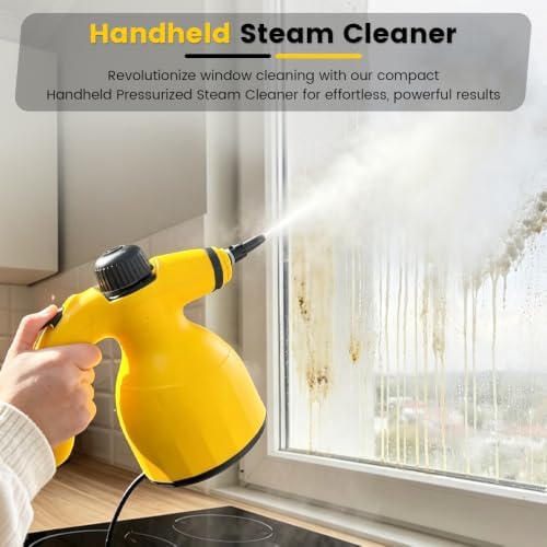Handheld Steam Cleaner, Pressurized Steamer Fast Heating for All Surfaces, Multi-Purpose Deep Steamer for Grease & Grime, 7 Accessories for Cleaning Floor, Upholstery, Grout and Car - Image 3