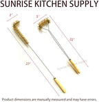 SUNRISE Fryer Brush with Long Handle (Brass, L and Single Brush) - Image 5
