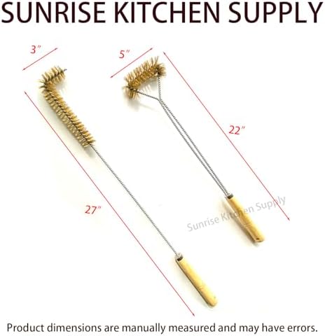 SUNRISE Fryer Brush with Long Handle (Brass, L and Single Brush) - Image 5