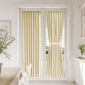 Vatge Self Adhesive French Door Curtain - Front Door Curtain Panel for Glass Window and Patio Door, 1 Panel, W25 x L72, Light Beige by Vatge