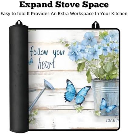 Stove Top Covers for Electric Stove: 30''×21'' Stove Mat Protective Cooktop Cover Expands Counter Area, Kitchen (Butterfly) - Image 6