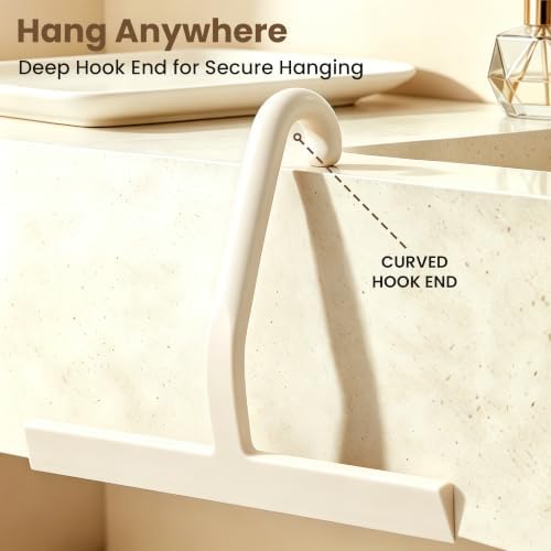 10 Inch Silicone Shower Squeegee for Glass Doors, Streak-Free, White - Image 4