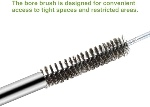 HARFINGTON 6pcs Wire Bore Brush Set 6 Inch Length 3/16 Inch Shank Stainless Steel Bristles Cleaning Brush for Clean Car Part Tube Kitchen Garage - Image 6