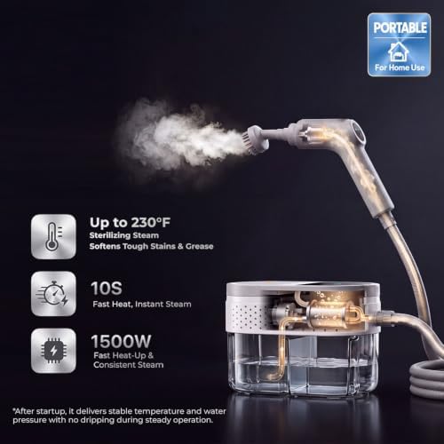 Handheld Steam Cleaner for Home, Portable, Ultra-Fast Heat-Up, Up to 230°F - Image 2