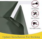NICETOWN Dark Mallard Blackout French Door Curtain for Small Half Window - Image 3