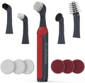 LifeBasis Cordless Rechargeable Power Scrubber Brush, Red by LifeBasis