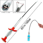 Flexible Drain Clog Remover Tool, Extra Long Plumbing Snake Hair Catcher with 4-Prong Grabber Claw, Heavy-Duty Spring Reacher for Kitchen Sink, Bathroom Tub, Sewer & Dropped Items (63 inch) - Image 2