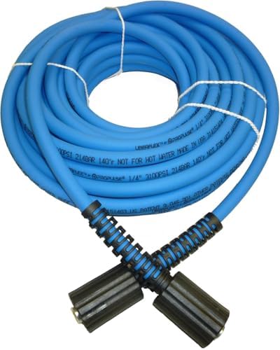 UBERFLEX™ Kink Resistant Pressure Washer Hose 1/4", 3,100 PSI with (2) 22MM - Made in USA - (50 Feet) by Unknown