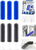 Bendable Microfiber Head Reusable Dust Remover Washable Fan Cleaner Brush Multi Purpose High Ceiling Long Damp Duster for Electric Fans Air Conditioning, Home Car Vents Blind Kit Tool by Frewac