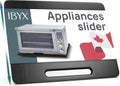 Ibyx Appliance Slider, Sliding Tray for Coffee Maker, 21 x 15 in, Black by Ibyx