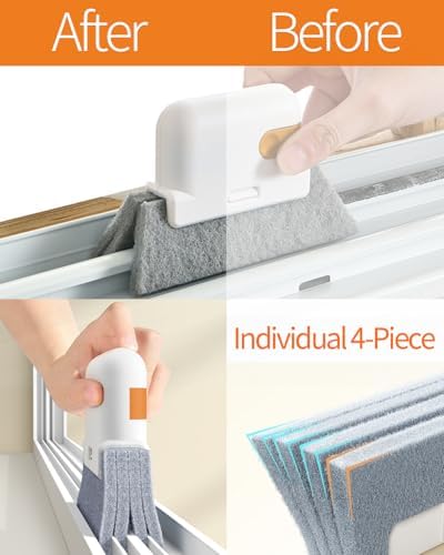 Window Sill Cleaner Tool, Sliding Door Track Cleaner, 8-Piece Brush Kit - Image 4