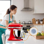 KitchenAid 4.5-5 Qt Bamboo Mixer Slider - Tilt Head Stand Mixer Appliance Mover Storage Sliding Tray (White) - Image 4