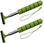 2PCS Car Side Mirror Squeegee, Retractable Vehicle Rear View Mirror Cleaning Wiper for Rainy Foggy Weather, Portable Auto Window Glass Cleaner Squeegee, Universal Fit (Green) - Image 7