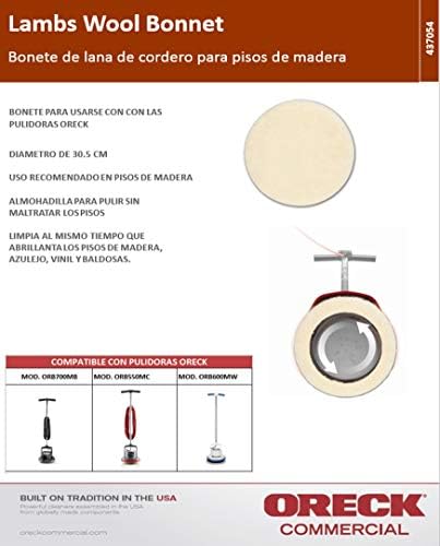 Oreck Commercial - 437.054 437054 Lambs Wool Bonnet Orbiter Pad, for ORB550MC Orbiter Floor Machine (Pack of 2) - Image 3