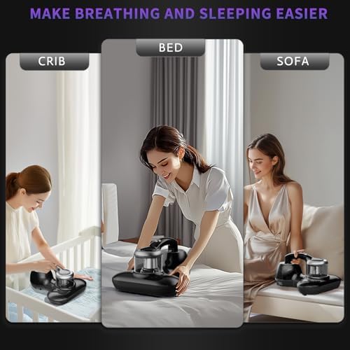 Hersven Mattress Vacuum Cleaner, Handheld UV Bed Vacuum Cleaner 16KPa & 12800 Vibrations Per/Min Upgraded Effectively Clean Up Bed, Pillows, Cloth Sofas, Carpets and Ther Fabric Surfaces - Image 7