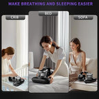 Hersven Mattress Vacuum Cleaner, Handheld UV Bed Vacuum Cleaner 16KPa & 12800 Vibrations Per/Min Upgraded Effectively Clean Up Bed, Pillows, Cloth Sofas, Carpets and Ther Fabric Surfaces - Image 7