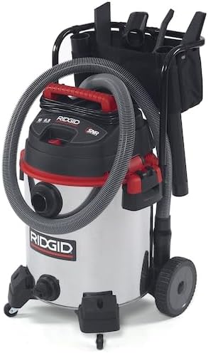 RIDGID 50353 1610RV Stainless Steel 16-Gal. Wet Dry Shop Vacuum with Cart, 6.5 Peak HP Motor, Large Wheels, Pro Hose, Drain, and Blower Port, Red - Image 6