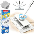 13" Wide Flat Mop with Snap-Grip Cloth Lock, Disposable Clamp Mop by Unknown