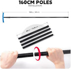 FOSHIO TPU Squeegee 10-Inch Blade with 4 Extension Poles (Extends up to 63 Inches), Anti-Slip Grip Handle Rubber Squeegee Streak-Free Cleaning for Car Windows, Shower Doors, Mirrors, Glass - Image 3