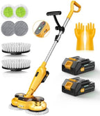 qimedo Cordless Electric Mop M3, 6000mAh, 2-in-1 Power Scrubber & Mops by qimedo