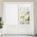 NICETOWN Pure White Tie Up Curtains for French Back Door Windows Cover by NICETOWN