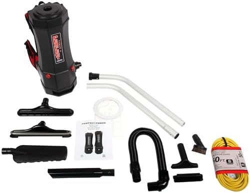 Cen-Tec Systems 6 Qt. HEPA Commercial Backpack Vacuum with Attachment Set by Cen-TecSystems