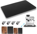 360° Appliance Slider Sliding Tray, Coffee Maker Rolling Tray for Counter Under Cabinet Coffee Pot Mat for Espresso Machine, Toaster, Air Fryer, Quiet Wheels, Black (Large 15.7"×13") by JAYOBGO