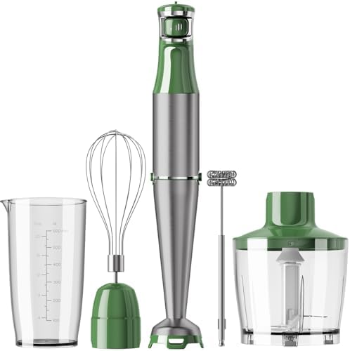 Turelar Immersion Blender Handheld 5 in 1 Hand Blender Set 1100W Heavy Duty by Turelar