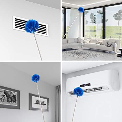 Cobweb Duster with ExtensionPole,Dusters for Cleaning with 2 DusterHeads - Image 3