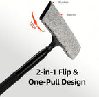16-59" Telescopic 2-in-1 Window & Shower Squeegee for Glass Doors - Image 2