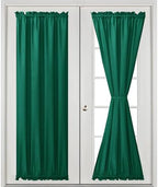 Hiasan French Door Curtains Privacy, Emerlad Green, 24W x 72L, 1 Panel - Image 2