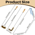 Nuenen 3 Pieces Fryer Cleaning Tools Including L Shaped Fryer Cleaning Brush, Deep Cleanout Rod and Long Handle Basket Brush, Good to 750f for Restaurant Accessories - Image 2