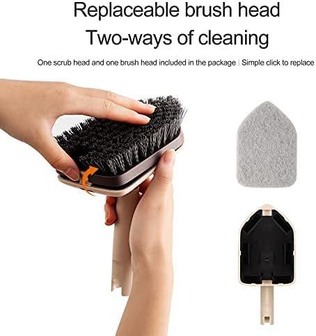 Eyliden Tub & Tile Scrubber Kit with Long Handle, 2 Different Cleaner Brush - Image 4