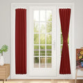 Vatge Sidelight Curtains for Front Door, Festival Decoration Side Light Curtains for Door Windows, 1 Panel, W12 x L72, Christmas Red by Vatge