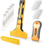 Gomake Razor Blade Scraper Tool Wall Paint Window Glass Scraper with Extra Razor Blades for Sticker,Glue,Paint,Adhesives Removal,Glass Top Stove Cleaning by Gomake