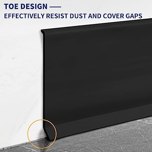 Vinyl Baseboard Molding Trim 4 Inch Peel and Stick Cove Base - Image 4