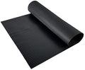 RESILIA Black Plastic Floor Runner - Embossed Wide Rib Waterproof Vinyl, Heavy Duty Protector Mat for Indoor Hardwood, Hard Floors, Garage, Entryway, Kitchen, & Outdoor Use, 36” x 6’, Made in USA by Resilia