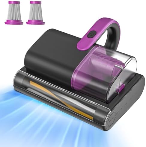 Bear Mattress Vacuum Cleaner, Bed Vacuum Cleaner with 253.7nm UV-C Light, 140°F Heat, HEPA Filter, 15Kpa Strong Suction Versatile Handheld Vacuums for Bed, Sofa, Couch, Dust & Pet Hair(Corded) by Bear