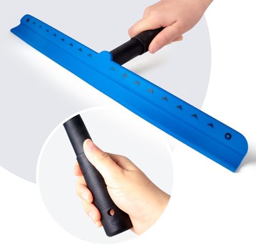 FOSHIO 15 inch Blue Windshield Squeegees, All-Purpose Streak-Free Silicone Squeegee for Window, Bathroom, Glass Shower Doors, Mirror, Car Window - Image 4