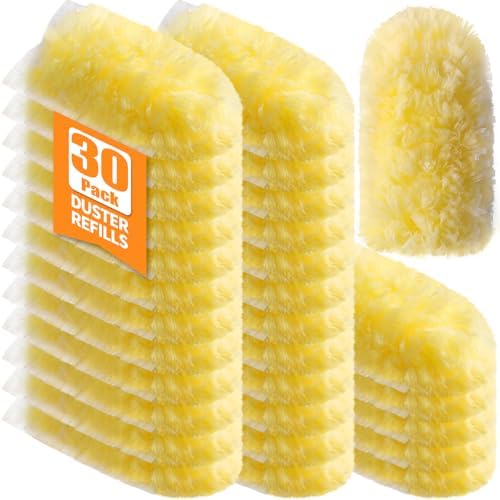 30 Count 360° Heavy Duty Duster Refills, Compatible with Swiffer Duster, Larger Size Disposable Electrostatic Microfiber Dusters, 4X Thick Cleaning Dusters, Unscented by Swilsweep